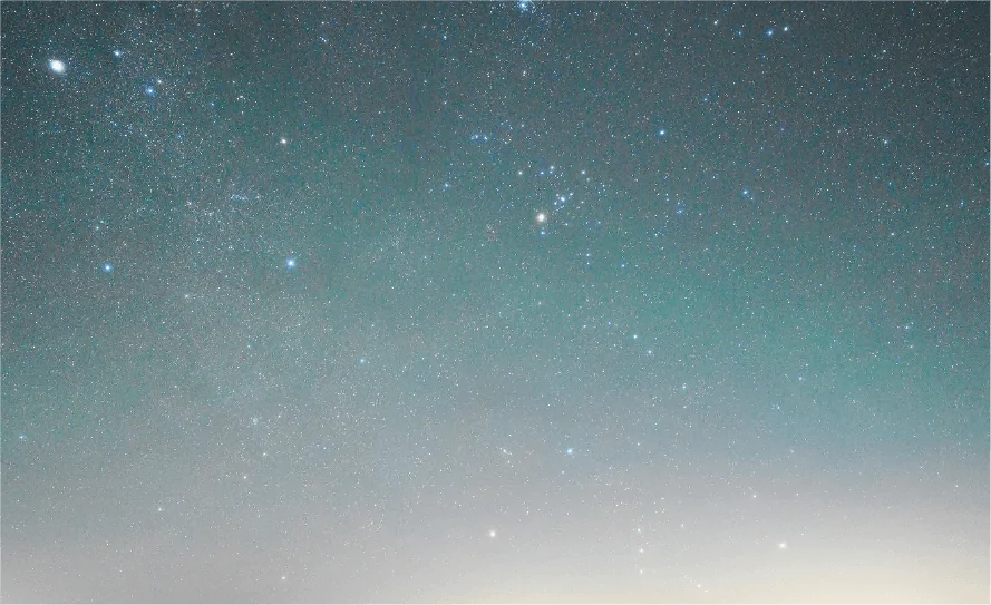 満天の星空が広がる瞑想室のイメージ